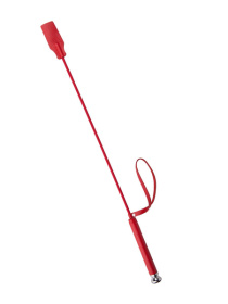 
Красный стек с кожаной ручкой - 70 см. фото в интим магазине Love Boat