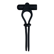 Черное эрекционное лассо с вибропулей Black Tie Affair фото в интим магазине Love Boat