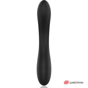 Черный вибратор с пультом-часами Anne s Desire Curve G-Spot Vibe Wireless Watchme - 20,5 см.