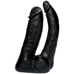 Черная насадка-фаллоимитатор для двойной стимуляции Double Penetrator - 16 см. фото в интим магазине Love Boat