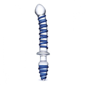 Двусторонний фаллоимитатор с анальной пробкой Mr. Swirly Dildo   Butt Plug - 25 см. фото в интим магазине Love Boat