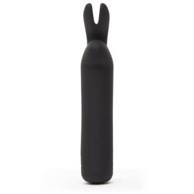 Черная вибропуля с ушками Rechargeable Rabbit Ears Bullet Vibrator