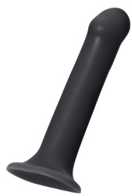 Черный фаллос на присоске Silicone Bendable Dildo XL - 20 см. фото в интим магазине Love Boat