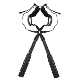 Чёрный бондажный комплект Romfun Sex Harness Bondage на сбруе