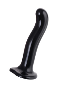 Черный стимулятор для пар P G-Spot Dildo Size M - 18 см. фото в интим магазине Love Boat