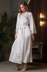 Элегантный длинный запашной халат Melani фото в интим магазине Love Boat