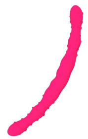 Розовый двусторонний фаллоимитатор SILICONE DOUBLE DONG - 33,5 см. фото в интим магазине Love Boat