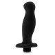 Черный анальный вибромассажёр Silicone Vibrating Prostate Massager 02 - 10,8 см.
