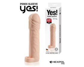 Телесная насадка-удлинитель со вставкой размера L - 16 см. фото в интим магазине Love Boat