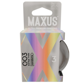 Экстремально тонкие презервативы в железном кейсе MAXUS 003 Extra Thin - 3 шт.