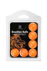 Набор из 6 шариков с массажным маслом Brazilian Balls с разогревающим эффектом фото в интим магазине Love Boat