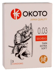 Тонкие презервативы OKOTO Thin Extra Soft - 3 шт. фото в интим магазине Love Boat
