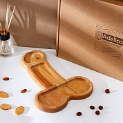 Деревянное блюдо для подачи в форме члена (32,5 х 20 х 1,7 см) фото в интим магазине Love Boat