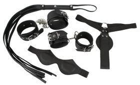 Бондажный набор Bondage Set в черном цвете фото в интим магазине Love Boat