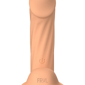 Телесный тактильный вибратор Mikki с присоской - 13 см.