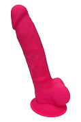 Розовый фаллоимитатор Dildo With Balls 7Inch - 17,7 см. фото в интим магазине Love Boat