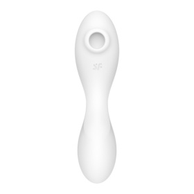 Белый вибратор 3-в-1 Curvy Trinity 5+