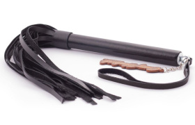 
Черная кожаная плеть  Индиго  - 50 см. фото в интим магазине Love Boat