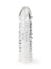 Прозрачная закрытая насадка на пенис - 17 см. фото в интим магазине Love Boat
