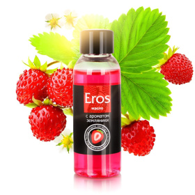 Массажное масло Eros Fantasy с ароматом земляники - 50 мл.