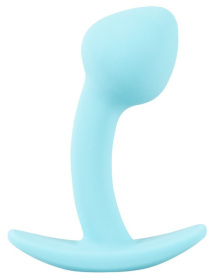 Голубая анальная втулка Mini Butt Plug - 7,1 см. фото в интим магазине Love Boat