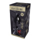 Серебристая анальная втулка Mini Metal Butt Plug Size M с красным кристаллом