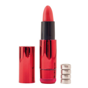 Красный вибратор в виде помады - 9 см. фото в интим магазине Love Boat