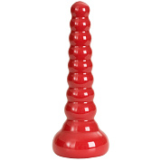 Ребристая анальная втулка Red Boy Anal Wand Butt Plug - 21,3 см. фото в интим магазине Love Boat