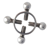 
Серебристые зажимы для сосков на винтах фото в интим магазине Love Boat