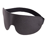 
Чёрная широкая кожаная маска на глаза фото в интим магазине Love Boat