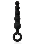 Черный анальный стимулятор-елочка с ограничительным колечком фото в интим магазине Love Boat