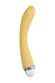 Желтый вибратор Calla - 22 см. фото в секс шопе Love Boat