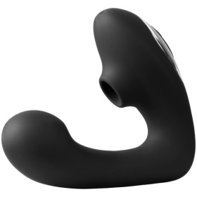 Черный вибратор Greedy Girl Duet фото в интим магазине Love Boat