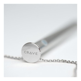 Стильный вибратор-кулон на серебристой цепочке Crave Vesper