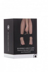 Чёрные двусторонние оковы на ноги Reversible Ankle Cuffs