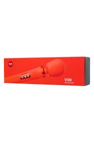 Оранжевый вибромассажер Vim Vibrating Wand - 31,3 см.