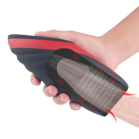 Черно-красный вибромастурбатор King Arthur