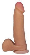 Телесный фаллоимитатор на присоске BEST COCK 8 - 22 см. фото в интим магазине Love Boat