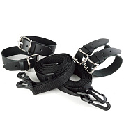 
Черный комплект для растяжки на кровати «Новичок» фото в интим магазине Love Boat