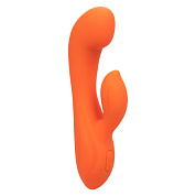 Оранжевый вибромассажер Stella Liquid Silicone Dual “G” - 17,75 см. фото в секс шопе Love Boat