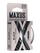 Черные утолщенные презервативы MAXUS Extra Strong с железным кейсом - 3 шт. фото в интим магазине Love Boat