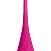 Ярко-розовый тяжелый каплевидный вагинальный шарик со шнурком