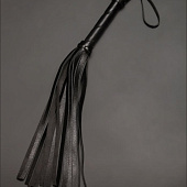 Чёрная кожаная плеть с 17 хвостами - 40 см.