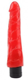 Красный реалистичный вибратор Hot Storm Devilish X3 - 23,2 см. фото в интим магазине Love Boat