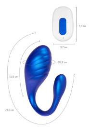 Синее виброяйцо Choppy с управлением через приложение