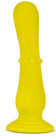 Желтый вибратор на присоске Nude Impressions 04 - 18 см. фото в секс шопе Love Boat