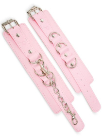 
Розовые наручники с регулировкой на цепочке фото в интим магазине Love Boat