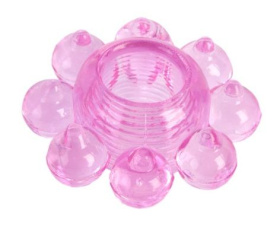 Розовое гелевое эрекционное кольцо-цветок фото в интим магазине Love Boat