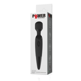 Черный вибромассажер с мощной вибрацией Power Wand