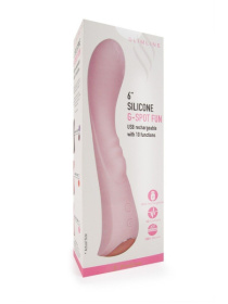 Фиолетовый вибратор для G-стимуляции - 19,1 см.